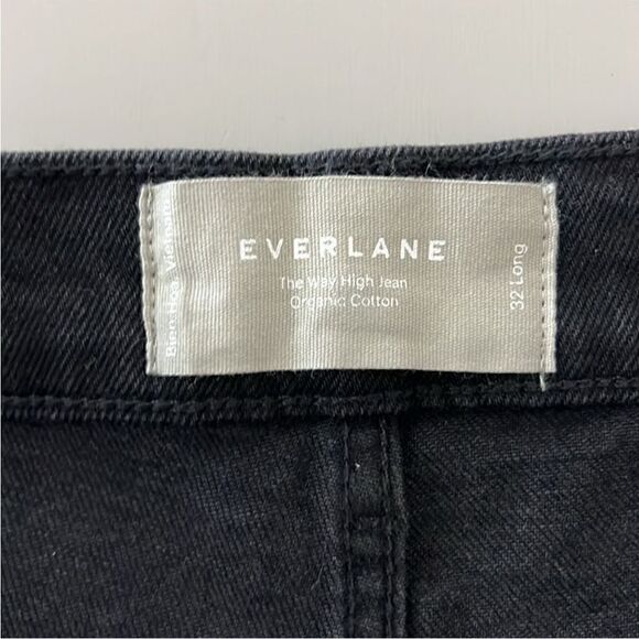 NWT Everlane Organic Cotton The Way High Jeans in Coal Raw Hem Size 32 Long - Picture 7 of 13